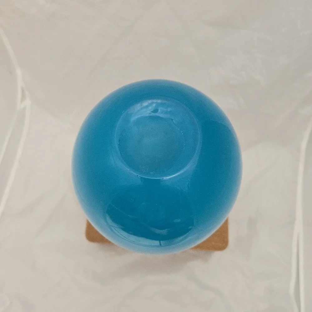 West Elm Turquoise Blue Blown Glass Vase